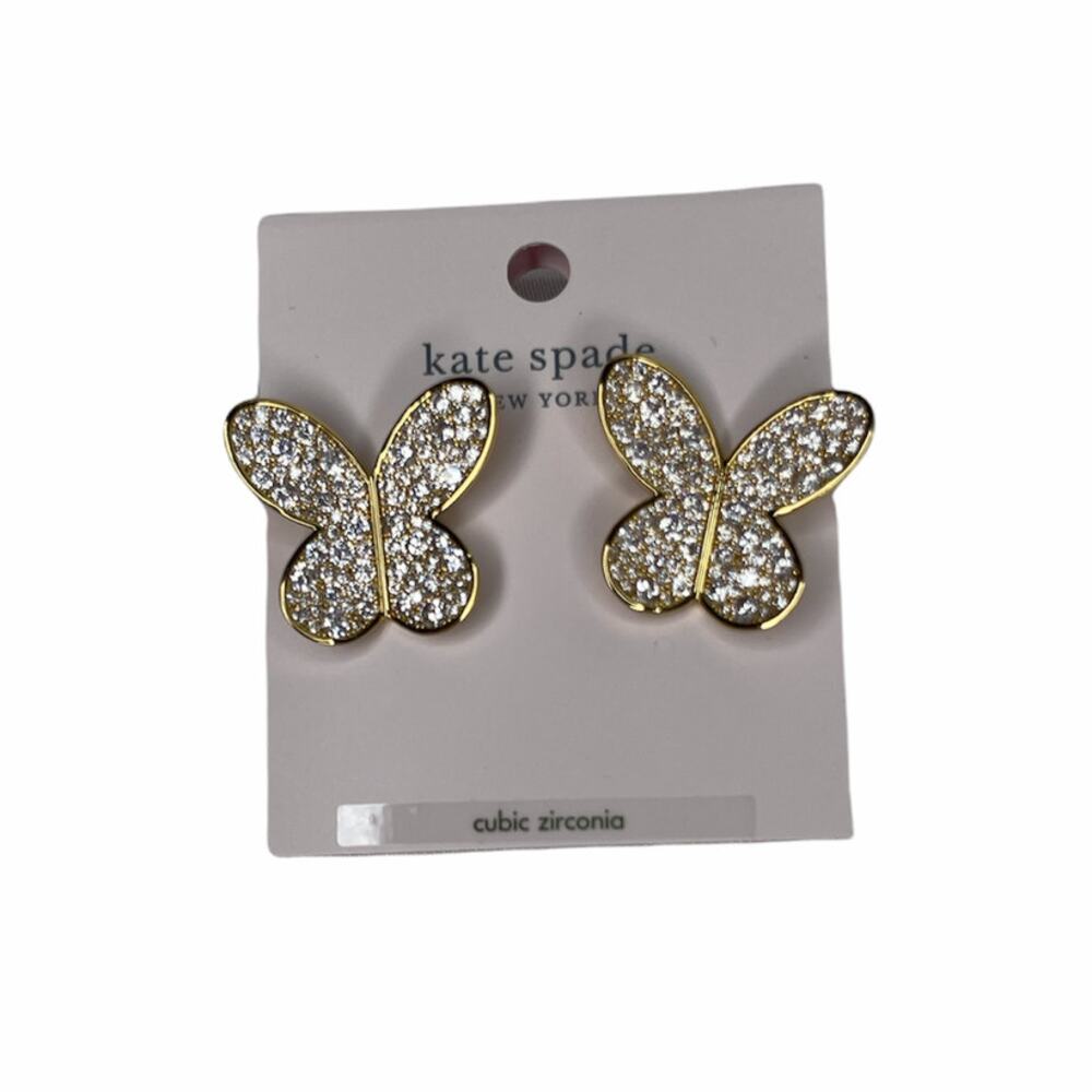 Kate spade  in a flutter statement Earrings  Butterfly  studs